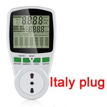 Load image into Gallery viewer, EU Digital LCD Energy watt Meter Wattmeter Wattage Electricity Kwh Power monitor Meter Measuring Measuring Outlet Power Analyzer
