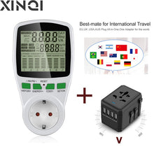 Load image into Gallery viewer, EU Digital LCD Energy watt Meter Wattmeter Wattage Electricity Kwh Power monitor Meter Measuring Measuring Outlet Power Analyzer
