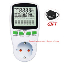 Load image into Gallery viewer, Digital LCD Energy Meter Wattmeter Wattage Electricity Kwh Power Meter EU French US UK AU Measuring Outlet Power Analyzer
