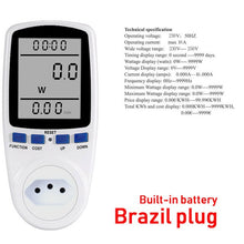 Load image into Gallery viewer, EU Digital LCD Energy watt Meter Wattmeter Wattage Electricity Kwh Power monitor Meter Measuring Measuring Outlet Power Analyzer
