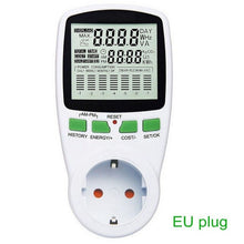Load image into Gallery viewer, Energy Meter Digital LCD Wattmeter Wattage Electricity Kwh Power Meter EU US UK AU French Measuring Outlet Power Analyzer
