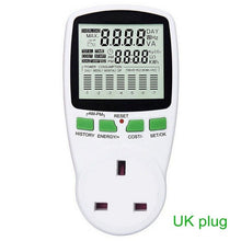 Load image into Gallery viewer, Energy Meter Digital LCD Wattmeter Wattage Electricity Kwh Power Meter EU US UK AU French Measuring Outlet Power Analyzer
